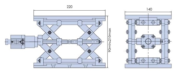 PT-GD402升降臺 電動升降臺 電動位移臺 升降器 電動滑臺 120行程