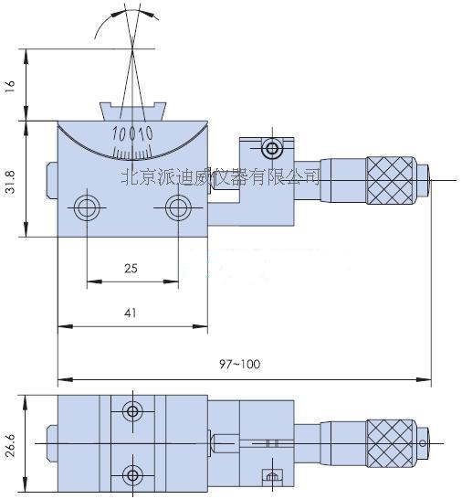 PT-SD309 精密型手動(dòng)角位臺(tái) 分厘卡 微分頭 手動(dòng)位移臺(tái)