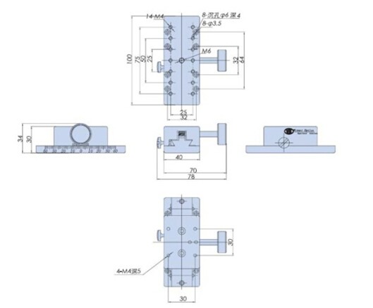 PT-SD112 普通型手動(dòng)平移臺(tái) 齒輪齒條X軸滑臺(tái) X軸位移臺(tái) 平移臺(tái)