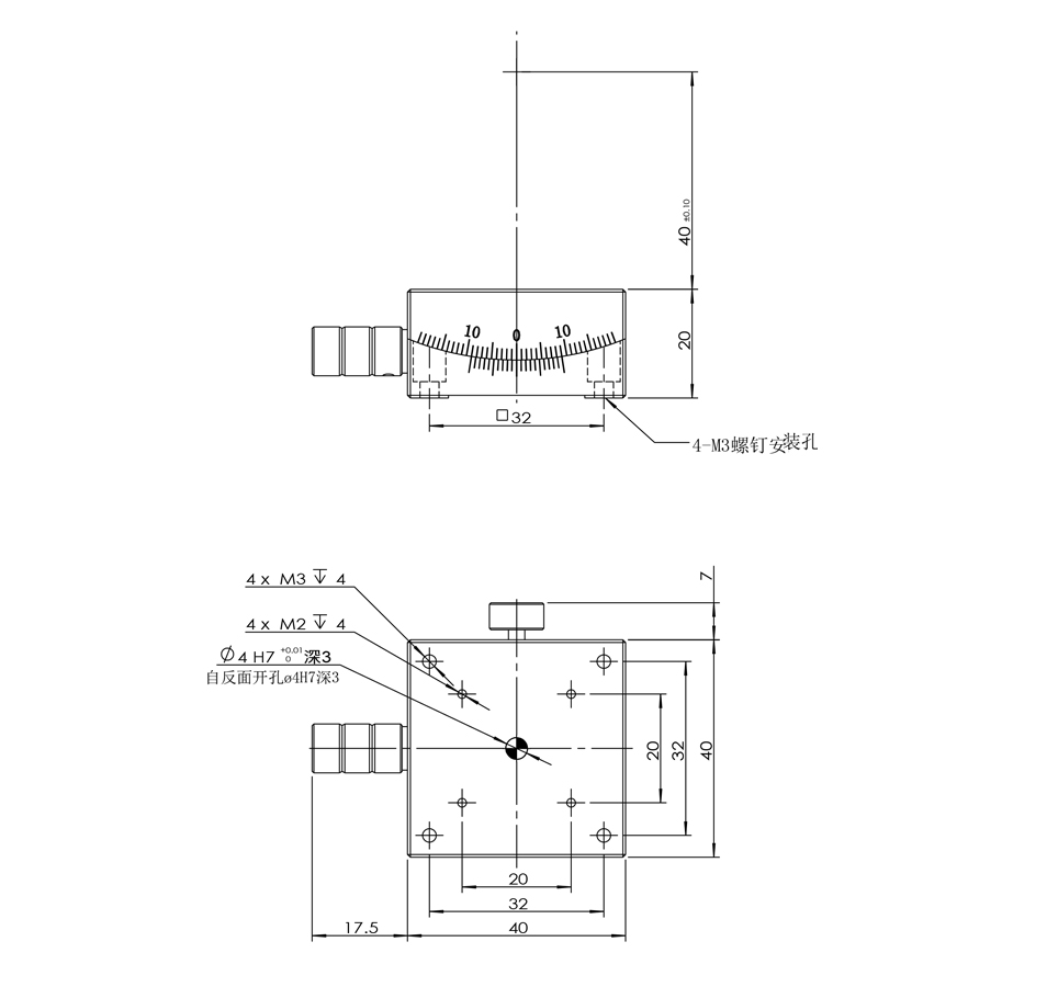 高精度手動(dòng)角位臺(tái) 弧擺臺(tái)PT-SD40/50/60