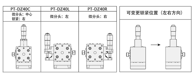 PDV PT-DZ40 升降臺(tái) Z軸位移臺(tái) 一維線(xiàn)性平臺(tái) 微分頭升降臺(tái)