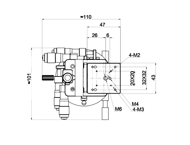 六維手動(dòng)組合臺(tái)/精密組合臺(tái)XYZ多維平臺(tái)微分頭驅(qū)動(dòng) SDZ-601M